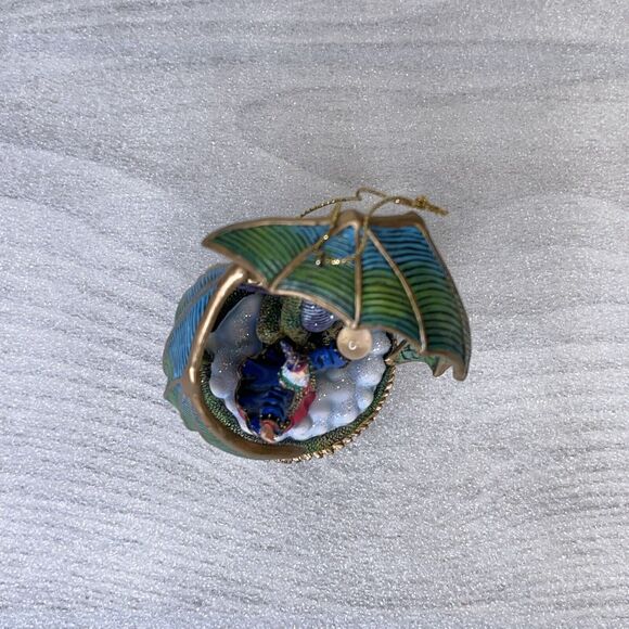 San Francisco Music Box Christmas Ornament CRYSTAL VISIONS DRAGON WITH MERLIN - Picture 6 of 11